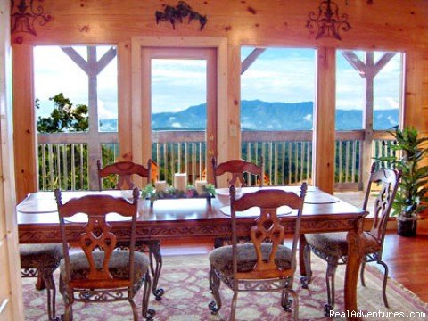 One of our Diningroom Views | Premier Luxury Cabin Rentals Next  To Dollywood | Image #4/26 | 