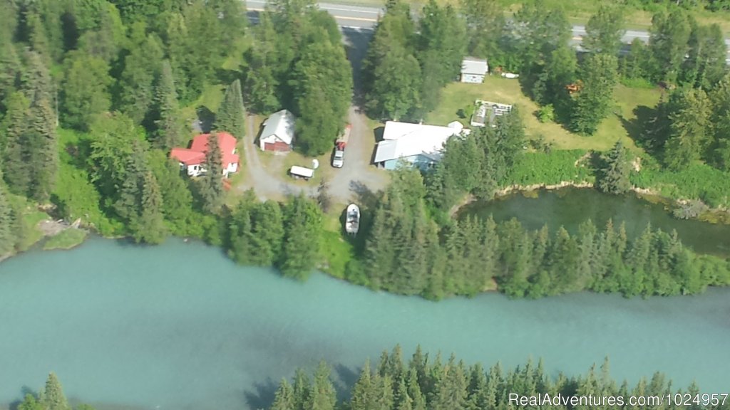 Our place from the air. | Trail River Gardens Cottage | Image #8/13 | 
