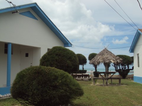 Cabana and sea view.