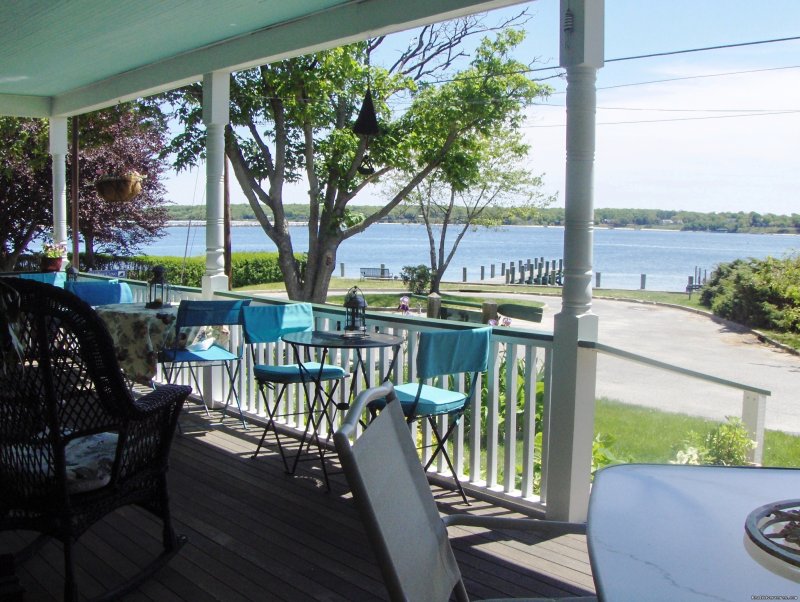 Relax on the waterfront porch at Stirling House | Stirling House Bed and Breakfast - Greenport NY | Image #2/15 | 