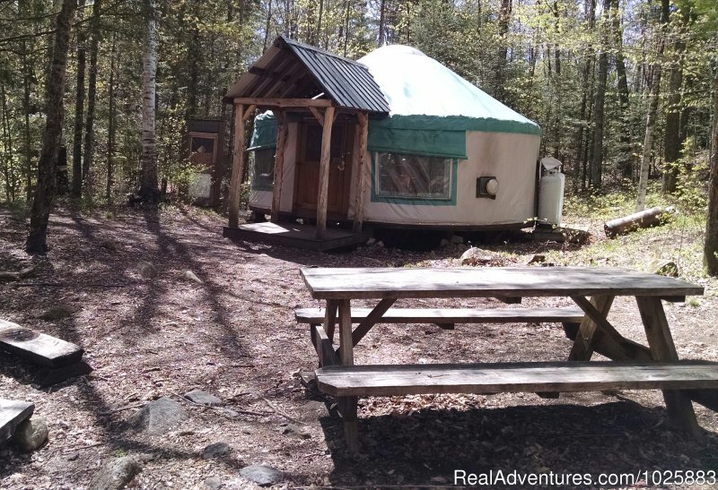 Private and secluded, each yurt is located in separate areas | Falls Brook Yurt Rentals in the Adirondacks | Accord, New York  | Vacation Rentals | Image #1/13 | 