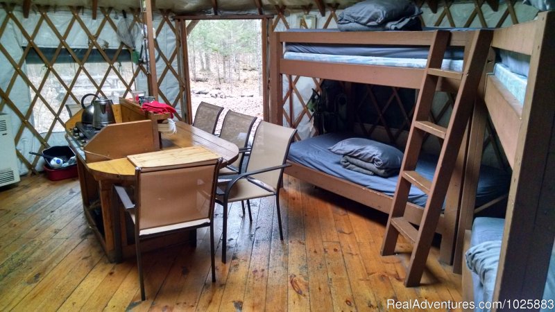 Comfortable bunks, beds and futon sleeps 8 | Falls Brook Yurt Rentals in the Adirondacks | Image #4/13 | 