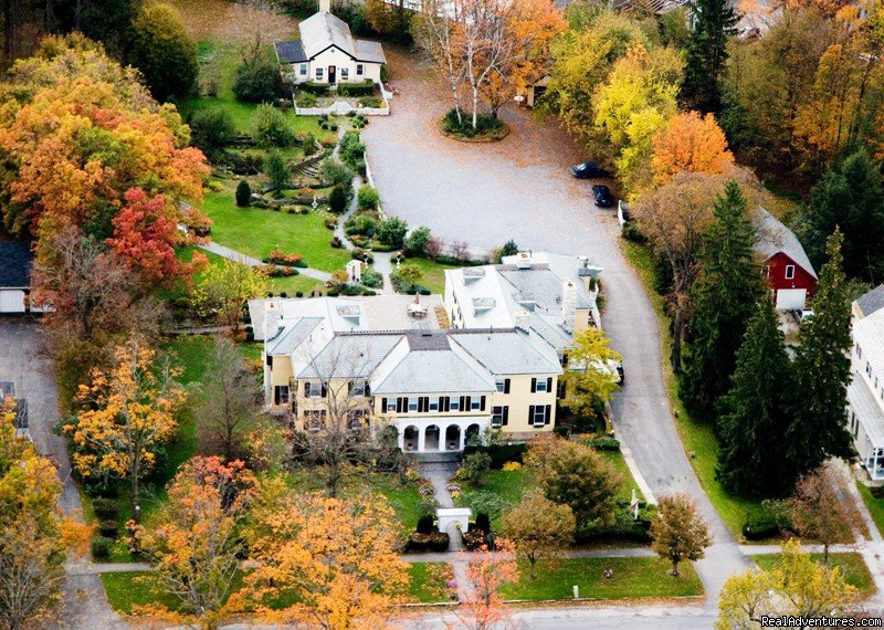 Lilac Inn Aerial Photo | Leading Romantic Vermont Country Inn | Brandon, Vermont  | Bed & Breakfasts | Image #1/4 | 