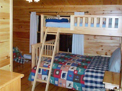 Fawn Bedroom | Escape to Maine in a Cozy Log Cabin | Image #4/8 | 