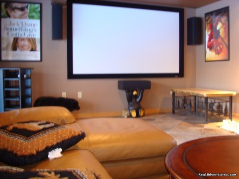 home theater room in each ski house