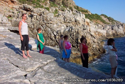 Meditation at sunset. | Yoga, walking and holistic holidays in Greece. | Image #11/12 | 