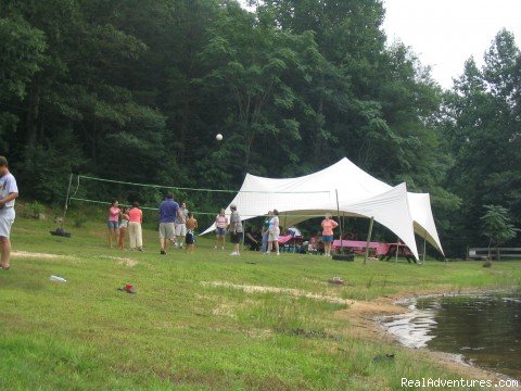 Family Reunion Volleyball Game on the lake front. | Nature, Comfort & Simplicity, Virginia Cottages | Image #6/14 | 