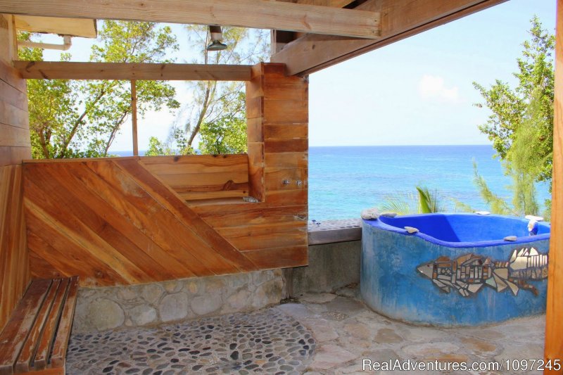 Love Nest, open shower and soaking tub | Back to Eden Strawberry Fields Together Jamaica | Image #15/22 | 