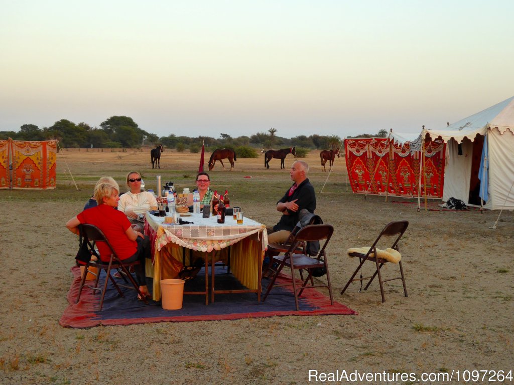 Dinner in the camp | Horsebacksafaris on Marwari Horses in Rajasthan | Image #12/26 | 