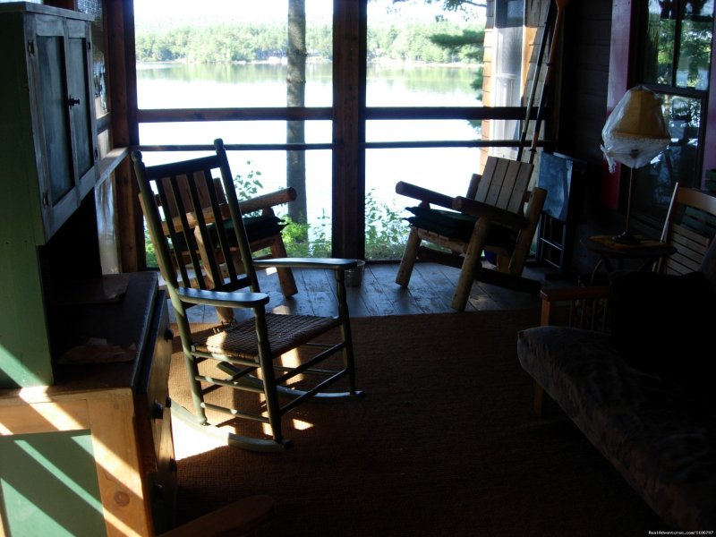 Maine porch | Quiet Waterfront Thompson Lake, ME | Image #8/14 | 