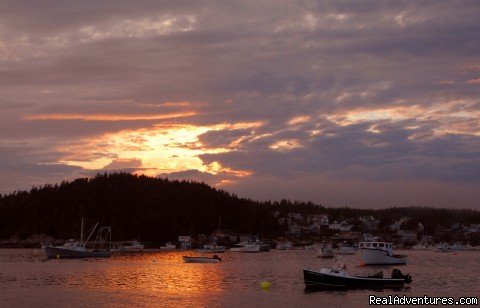Stonington Harbor at sunset | Sail the Maine Coast on the Schooner Stephen Taber | Image #2/7 | 