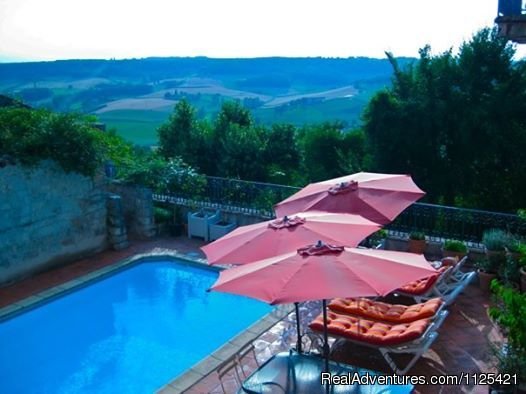 Camp Biche Terrace overlooking the valley | Luxury Fitness BootCamp gourmetVegan / Veg cuisine | Lauzerte, France | Fitness & Weight Loss | Image #1/13 | 