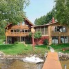 Lake front Log Chalet in Michigan's beautiful UP Log Home, Dock & Guest House
