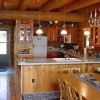 Lake front Log Chalet in Michigan's beautiful UP Kitchen and Dining Rooms