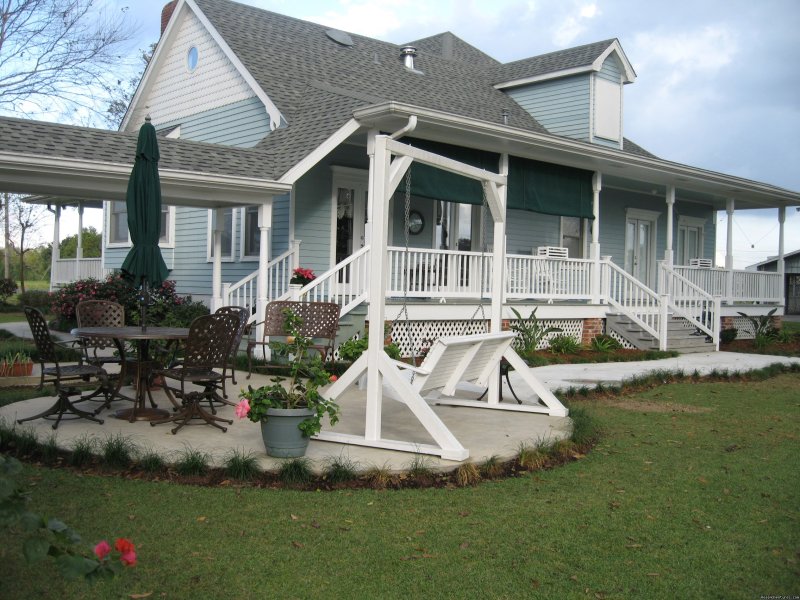 Back Porch and Patio area | A Chateau on the Bayou Bed & Breakfast | Image #10/12 | 