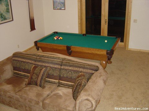 Recreation Room | Ski and Stay at a Log Home with Breathtaking Views | Image #3/4 | 
