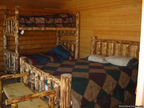 one of our log furnished rooms