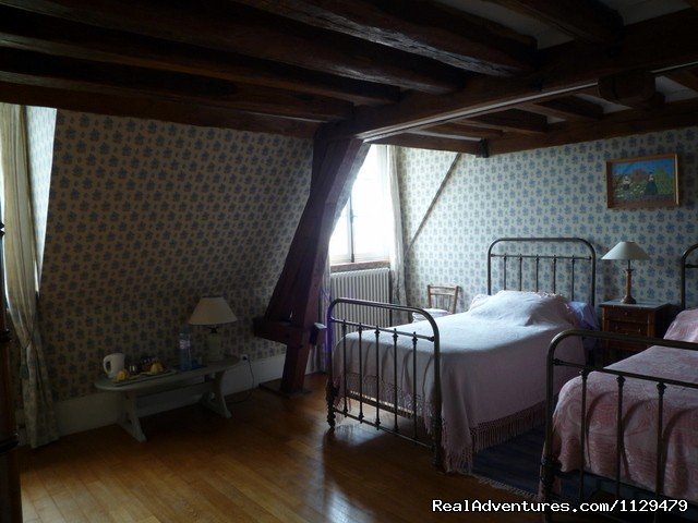 Twins' bedroom | 18th Century Huchepie Manor Organic B&b | Image #4/5 | 