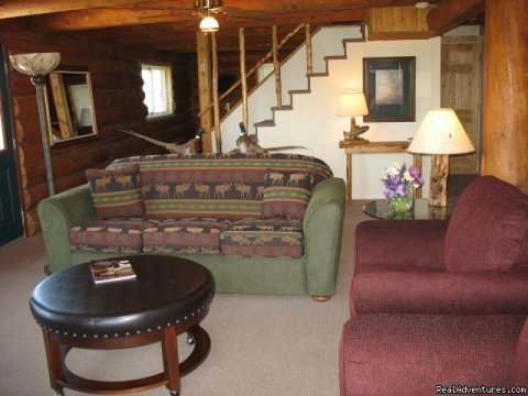 Living Room in Big Brown | Riverfront Cabins on a Private 1400 acre ranch | Image #10/19 | 