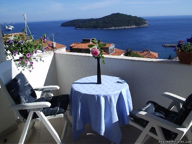 Apartments balcony with fantastic views | Apartmnets LORO | Dubrovnik, Croatia | Vacation Rentals | Image #1/5 | 