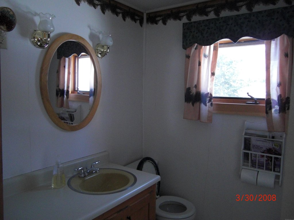 Bathroom | Rangeley Lake, Private Waterfront Cottage | Image #7/9 | 