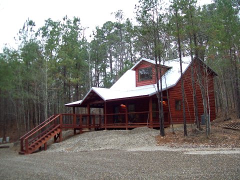 5 cabins located 1 mi. from Beavers Bend State Park, 2 mi. from Broken Bow Lake & 9 mi. from Broken Bow, OK; nestled in a pine forest in the mountains.Â  3 three BR, 1 two BR & 1 one BR. Wireless internet, hot tubs, fireplaces. 4 cabins pet friendly