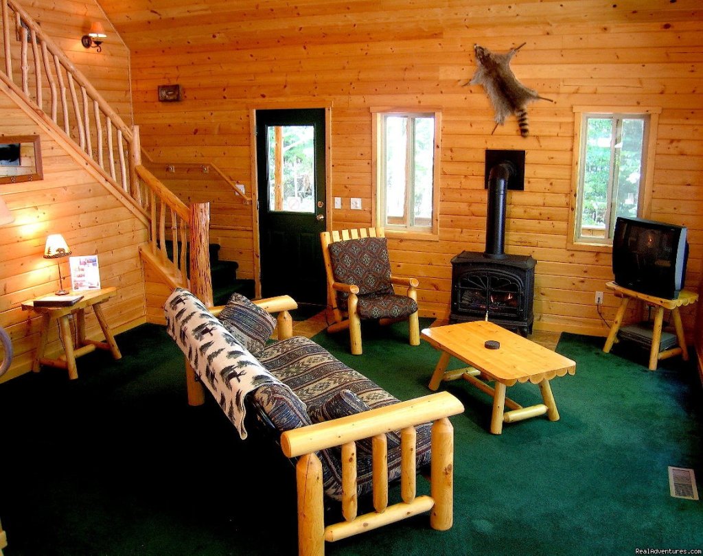 Gas Log Fireplace in Greatroom | Cedar Lake Lodge | Image #4/7 | 