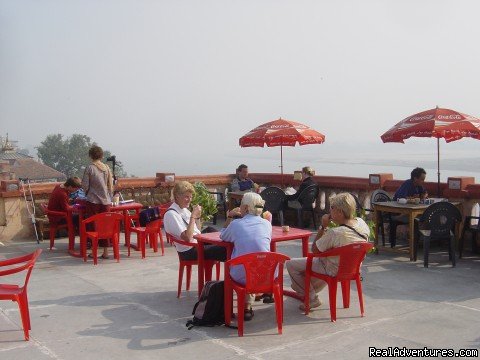Ganpati Rooftop  restaurant | Ganpati Guest House | Varanasi, India | Bed & Breakfasts | Image #1/23 | 