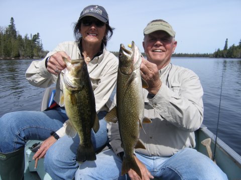 Bluffpoint Lake doubleheader largemouth & lake trout