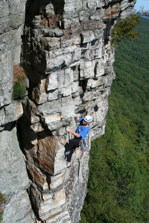 Gunks rock climbing