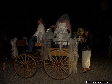 Bride & Groom arrives in horse drawn carriage | Image #9/21 | Weekend Getaway @ Cart Barn Inn