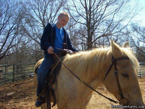 Tyler is enjoying horseback riding | Image #13/21 | Weekend Getaway @ Cart Barn Inn