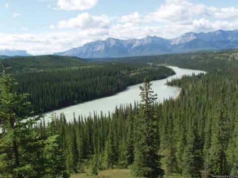 Athabasca River and Alberta Rockies