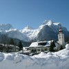 Beautiful Guesthouse in mountain Austrian village  Winter balcony view