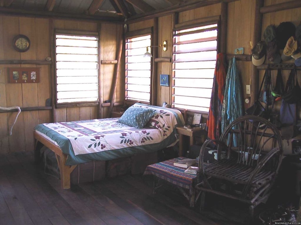 South facing queen size bed w/ add. seating/or queen airbed | Treetop Retreat- An Elemental Belizean Experience! | Image #5/7 | 