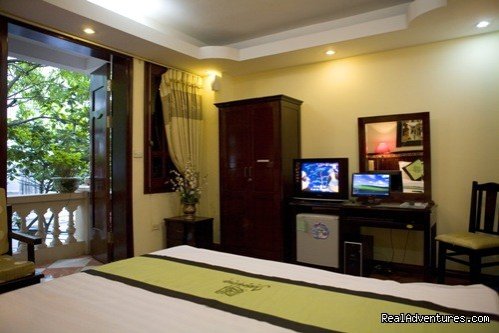 Deluxe room with balcony and private computer | Jasmine Garden Hotel-Hanoi Old Quarter | Image #7/23 | 