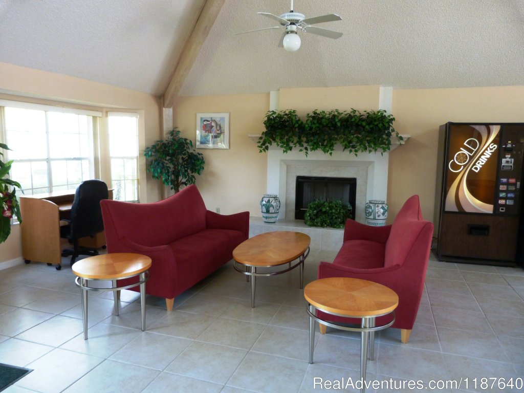 The clubhouse features a fireplace and lots of amenities | 'WELCOME TO POTTER'S CASTLE' Disney World | Image #19/22 | 