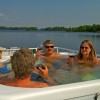 Rainy Lake Houseboats  premier houseboat rentals Nothing like a glass of wine, a hot tub, and good friends