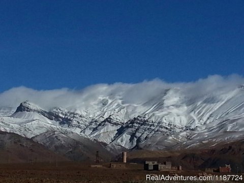 Atlas Mountains covered by snow