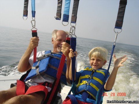 Grandfather and grandson ready for take off!! | Parasailing In Historic Cape May, N.J. with E.C.P | Image #6/14 | 