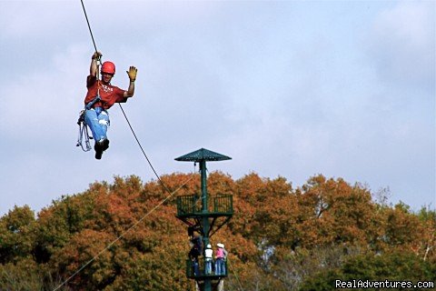 1000 foot zip line at WIRED | Zip Line Adventures in Canton, Texas | Image #4/4 | 