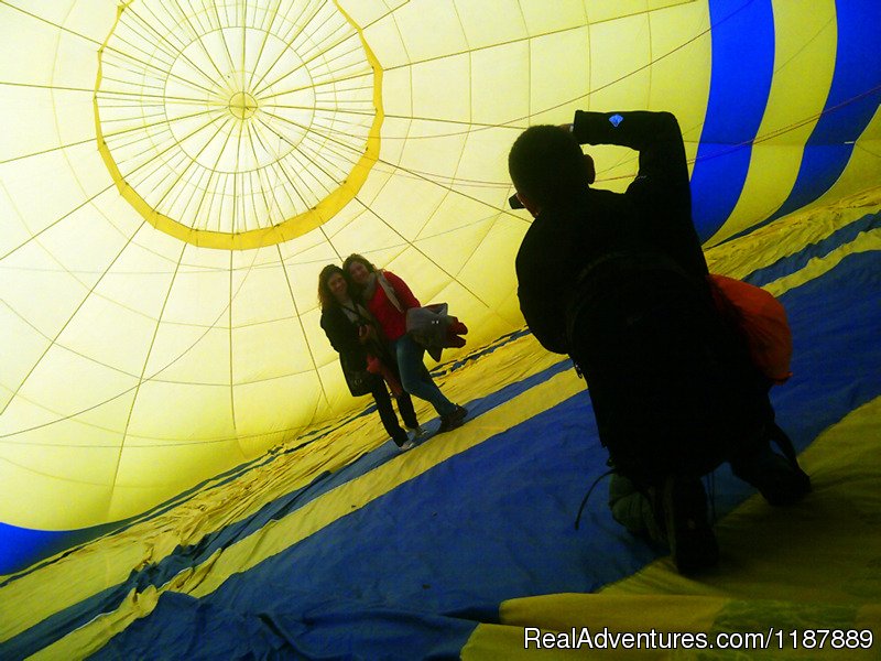 Taking pictures inside the balloon | Hot air balloon flights from Barcelona, Spain | Image #2/21 | 