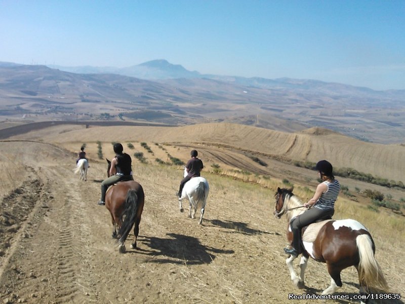 Riding in the Gurfa valley. | Sicily - Horse Riding and Activity Holidays | Image #4/18 | 