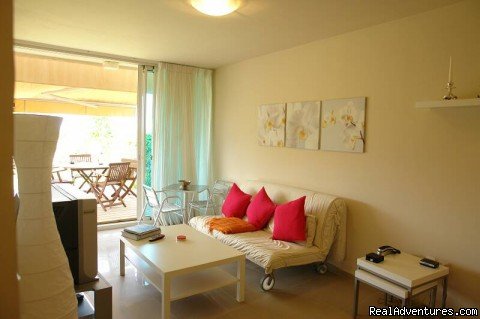 living room | Luxury Garden Apartment in Neot Golf Caesarea | Caesarea, Israel | Vacation Rentals | Image #1/11 | 
