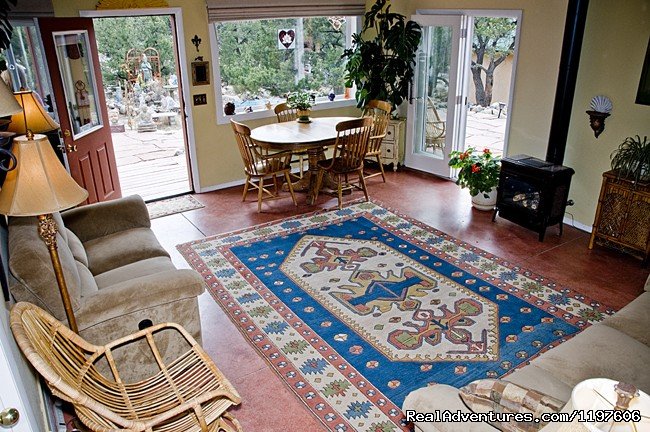 Living room in Main House | Enchanted Forest Accommodations Crestone CO | Image #2/19 | 