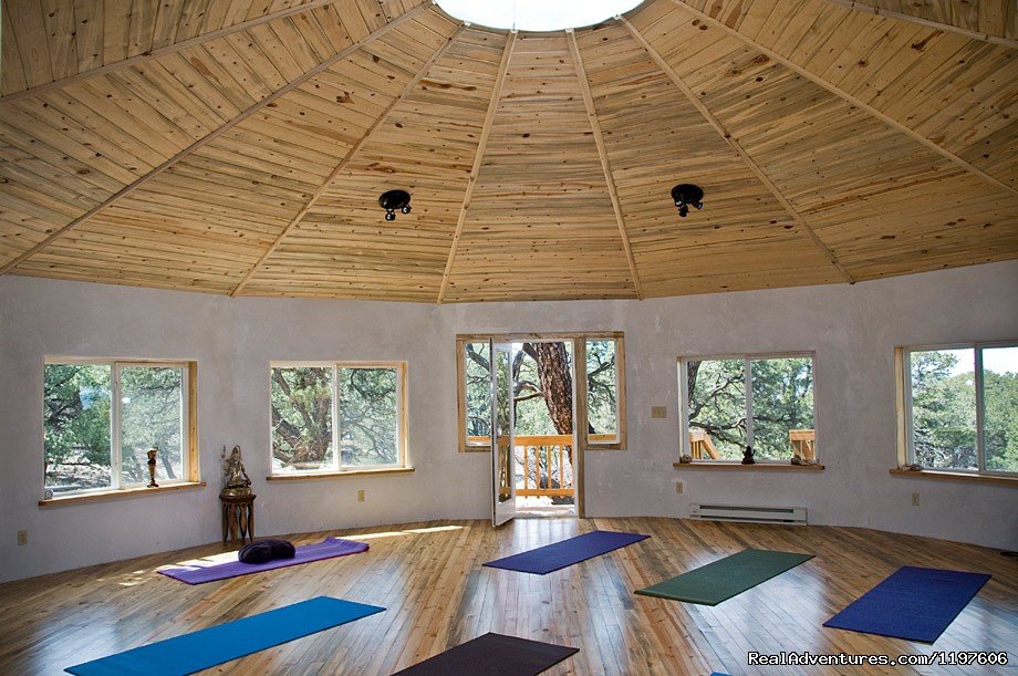 Geodesic Sacred Space - interior | Enchanted Forest Accommodations Crestone CO | Image #11/19 | 