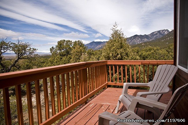 Private balcony off Luxury Suite in Main House | Enchanted Forest Accommodations Crestone CO | Image #4/19 | 