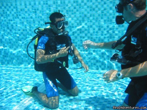 Learning to dive in the pool | Scuba Diving In Krabi Thailand | Krabi, Thailand | Scuba Diving & Snorkeling | Image #1/2 | 