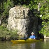 Kayaking and Canoeing Rentals & Tours Professor Andre Droxler poses with a Stromatolite