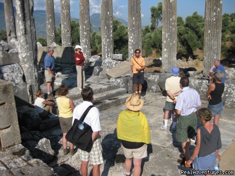 Group at temple of Zeus Euromus, Turkey | Archaeological Tours, Gulet Cruises and Charters | Image #11/23 | 